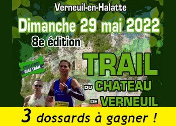 3 dossards Trail du Château de Verneuil 2022 (Oise)