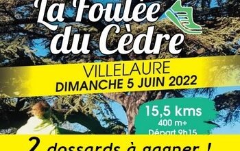 2 dossards Foulée du Cèdre 2022 (Vaucluse)