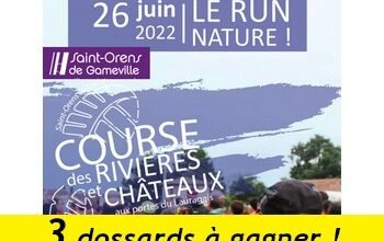 3 dossards Course des rivières et chateaux 2022 (Haute Garonne)