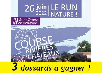 3 dossards Course des rivières et chateaux 2022 (Haute Garonne)