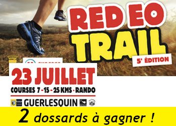2 dossards Red Eo Trail Guerlesquin 2022 (Finistère)