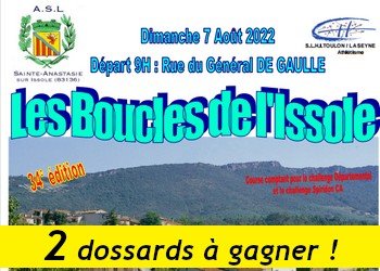 2 dossards Boucles de l Issole 2022 (Var)