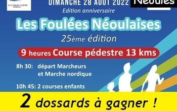 2 dossards Foulées Néoulaises 2022 (Var)