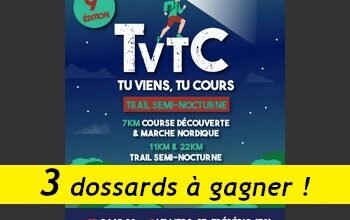 3 dossards TVTC Tu Viens Tu Cours 2022 (Yvelines)