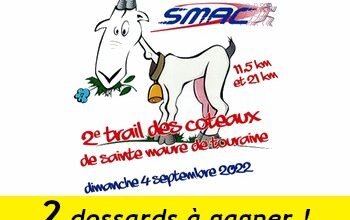 2 dossards Trail de Sainte Maure de Touraine 2022 (Indre et Loire)