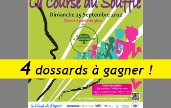 4 dossards Course du souffle, Virades de l espoir Paris 2022 (Paris)