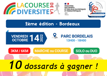 10 dossards Course de la Diversité 2022 (Gironde)