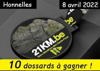 10 dossards 21 km des Hauts-pays 2023 (Belgique)