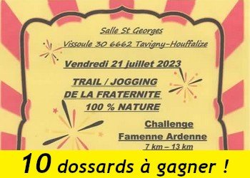 10 dossards Jogging de vissoule 2023 (Belgique)