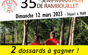 2 dossards Semi-marathon de Rambouillet 2023 (Yvelines)