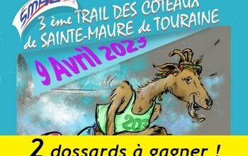 2 dossards Trail de Sainte Maure de Touraine 2023 (Indre et Loire)