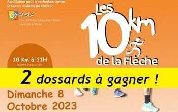 2 dossards 10 km de La Flèche 2023 (Sarthe)