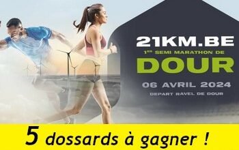 5 dossards Semi-marathon de Dour 21 km 2024 (Belgique)