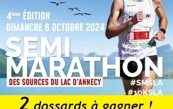 2 dossards Semi-marathon des Sources du Lac d Annecy 2024 (Haute Savoie)