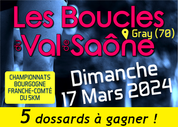 5 dossards Boucles du Val de Saône 2024 (Haute Saône)