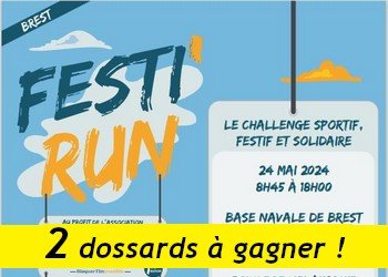 2 dossards FestiRun 2024 (Finistère)