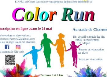 Color Run Charmes  2026, course de couleurs (Aisne)