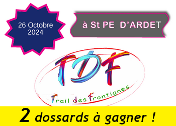 2 dossards Trail des frontignes 2024 (Haute Garonne)