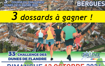 3 dossards Foulées de la Rouge Flamande, je cours à Bergues 2024 (Nord)