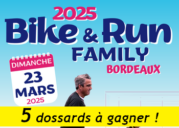 5 dossards Bike and Run Family – Bordeaux 2025 (Gironde)