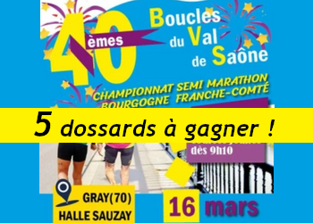 5 dossards Boucles du Val de Saône 2025 (Haute Saône)