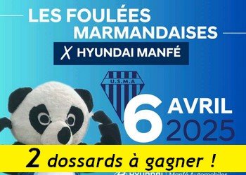 2 dossards Foulées Marmandaises 2025 (Lot et Garonne)