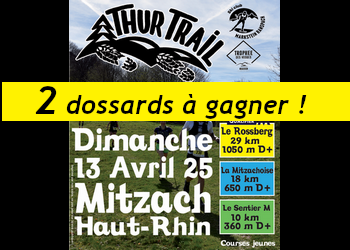 2 dossards ThurTrail 2025 (Haut Rhin)