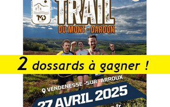 2 dossards Trail du Mont Dardon 2025 (Saône et Loire)