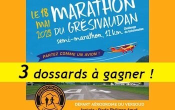 3 dossards Marathon du Grésivaudan 2025 (Isère)