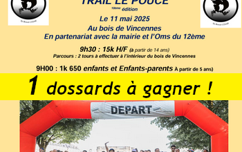 1 dossards Trail Le Pouce 2025 (Paris)