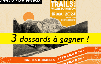 3 dossards Trails de la vallée du Brevon 2025 (Haute Savoie)