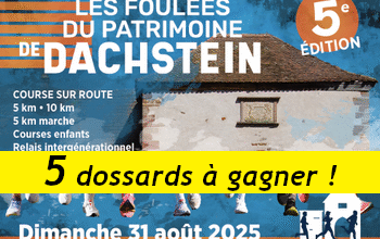 5 dossards Foulées du Patrimoine de Dachstein 2025 (Bas Rhin)