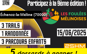 5 dossards Foulées Mélinoises 2025 (Haute Saône)