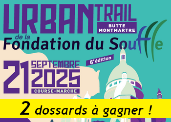2 dossards Urban Trail de la Butte Montmartre 2025 (Paris)