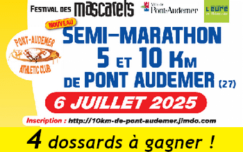 4 dossards 5 et 10 km des Mascarets 2025 (Eure)