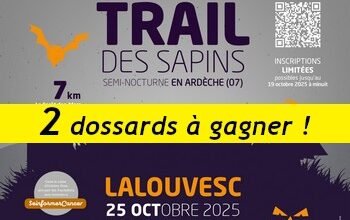 2 dossards Trail des sapins 2025 (Ardèche)