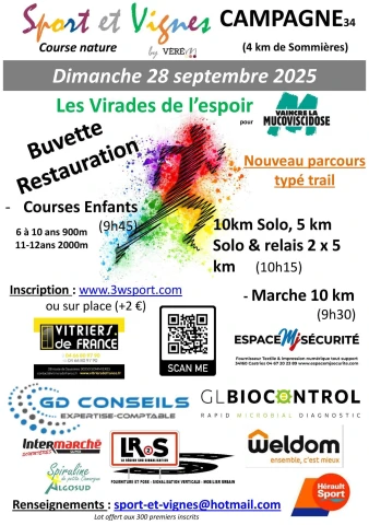 Sport et Vignes 5 et 10 km pour Vaincre la Mucoviscidose
