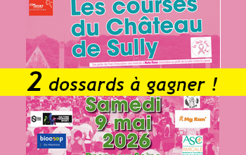 2 dossards Course du Château de Sully 2026 (Yvelines)