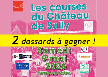 2 dossards Course du Château de Sully 2026 (Yvelines)