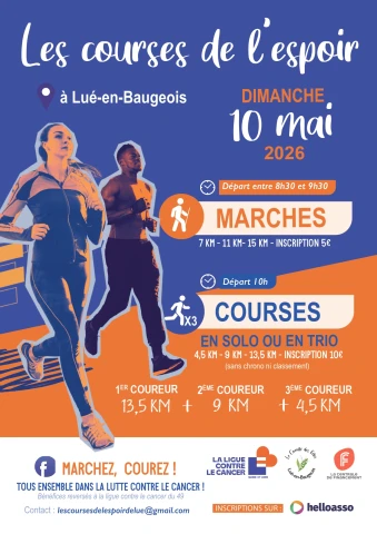 Courses de l'espoir de Lué et Marches solidaires Courses de l'espoir de Lué et Marches solidaires