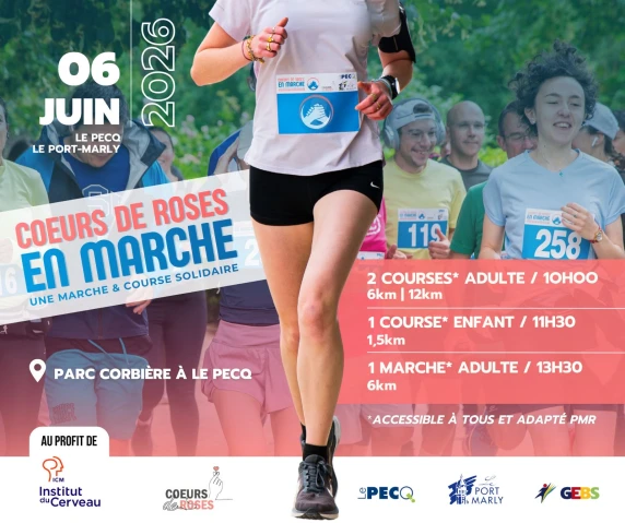 Cœurs de roses en marche Cœurs de roses en marche