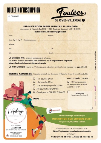 Foulées de Rives-Villereal Foulées de Rives-Villereal